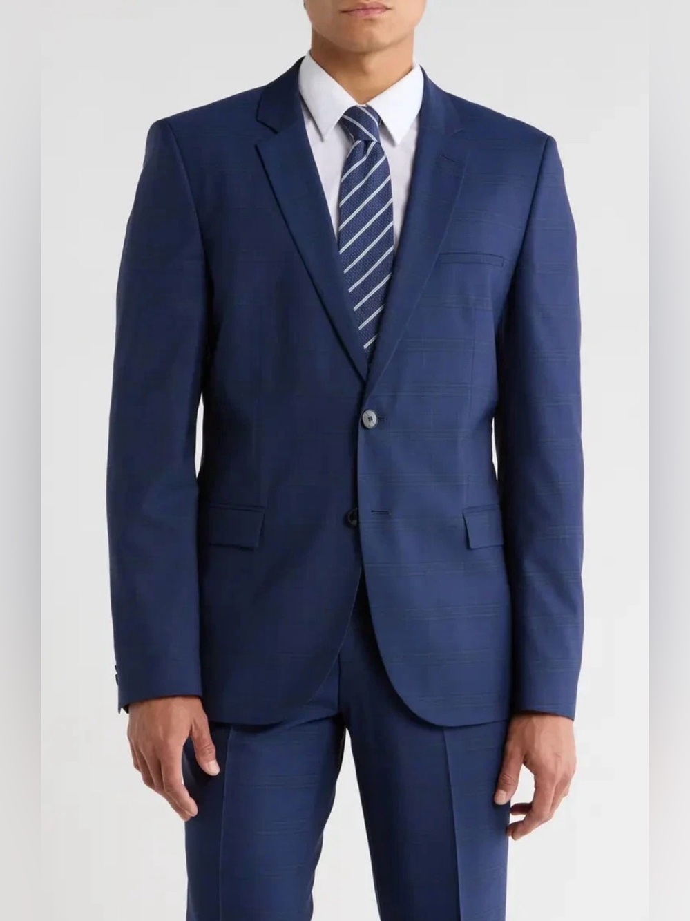 HUGO Arti Plaid Wool Sport Coat Size 42R Jacket Only